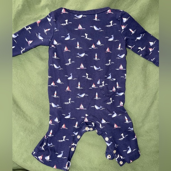 ‼️NWOT: Janie & Jack Blue Nautical Onesie Jumper - 0-3 M 100% Cotton - Picture 2 of 4